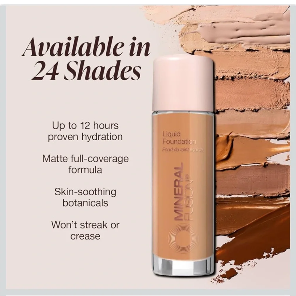 MINERAL FUSION Liquid Foundation - Deep 7 Espresso, NEW